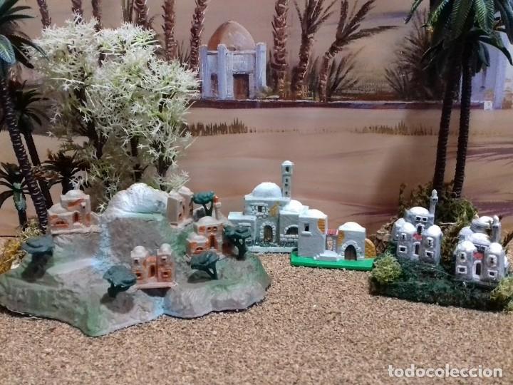 Figurines pour Cr&egrave;ches de No&euml;l: Set 4 Casas moras para belenes