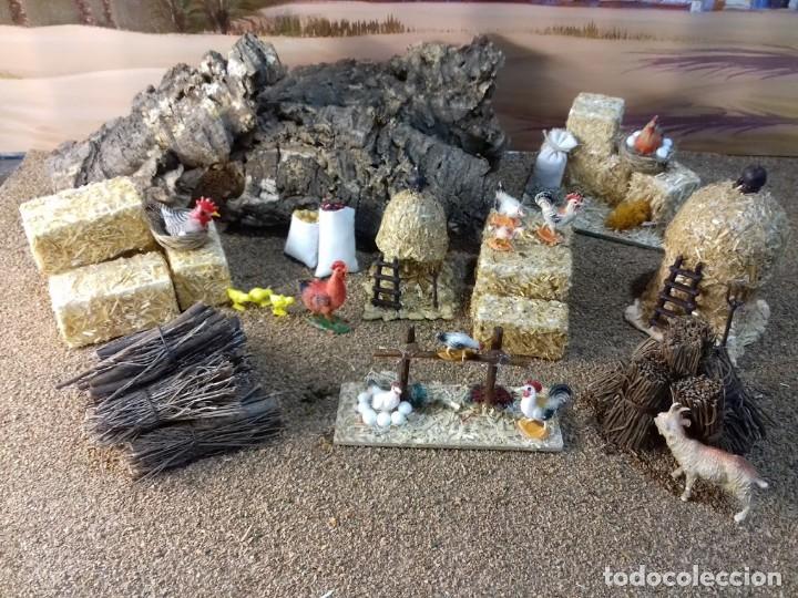 Figuras de Bel&eacute;n: Conjunto 31 piezas pajares. Figuras belen