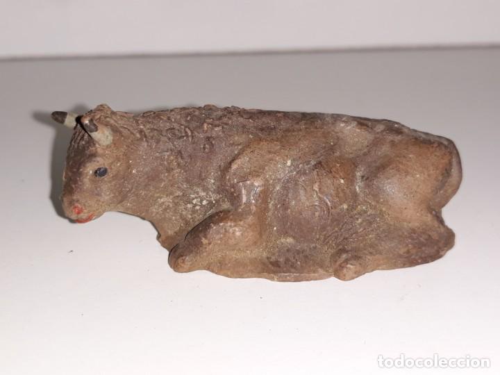 Figuras de Bel&eacute;n: PECH HERMANOS : ANTIGUA FIGURA DE GOMA DE BELEN - VACA - A&Ntilde;OS 40 / 50 REF. 500 1&ordf; EPOCA
