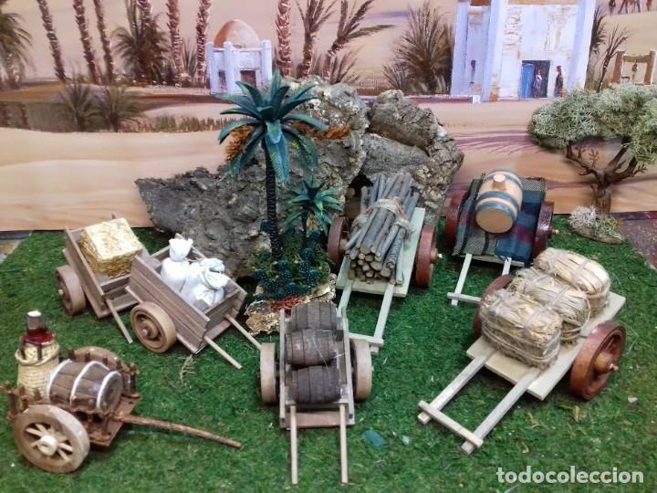 Figuras de Bel&eacute;n: Conjunto 7 carretas. Figuras belen