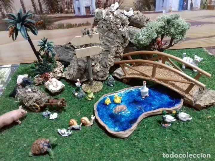 Figuras de Bel&eacute;n: Conjunto 28 piezas decoracion(animales ni&ntilde;o jesus lago puente). Figuras belen