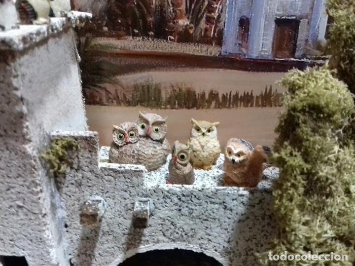 Figuren f&uuml;r Weihnachtskrippen: Conjunto Animales 4 buhos. Figuras Belen