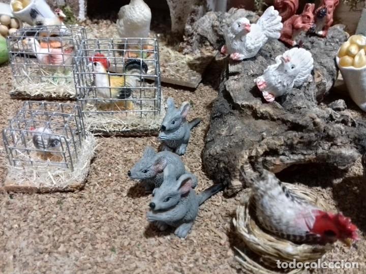 Figuren f&uuml;r Weihnachtskrippen: Conjunto 6 Animales Jabali Ratones de campo. Figuras Belen