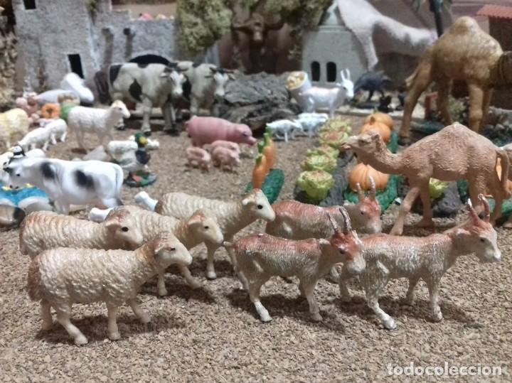 Figuren f&uuml;r Weihnachtskrippen: Conjunto 7 animales Ovejas Cabras. Figura Belen