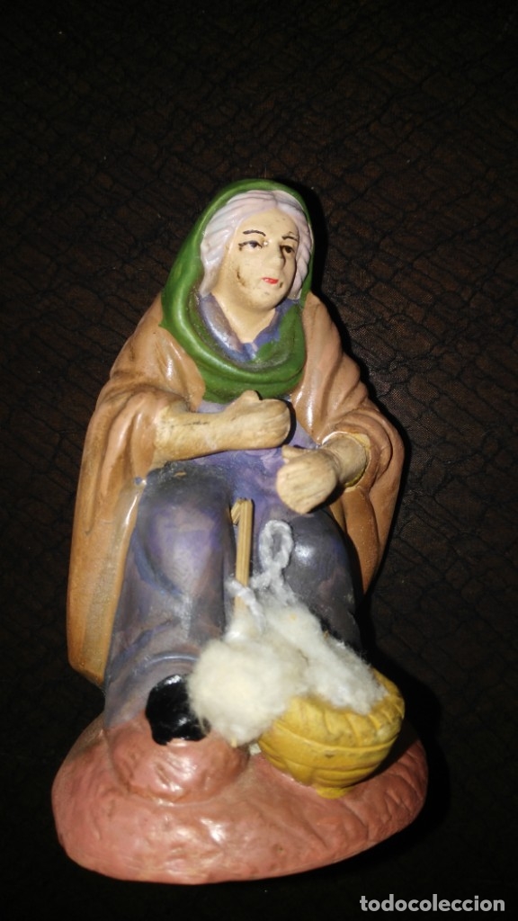 Figuras de Bel&eacute;n: Antigua hilandera - Foto 1