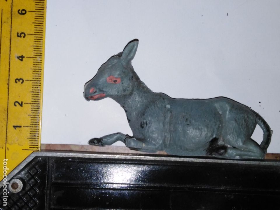 Figurines pour Cr&egrave;ches de No&euml;l: ANTIGUA FIGURA PORTAL DE BELEN NACIMIENTO PLASTICO DURO PECH O SIMILAR - BURRO