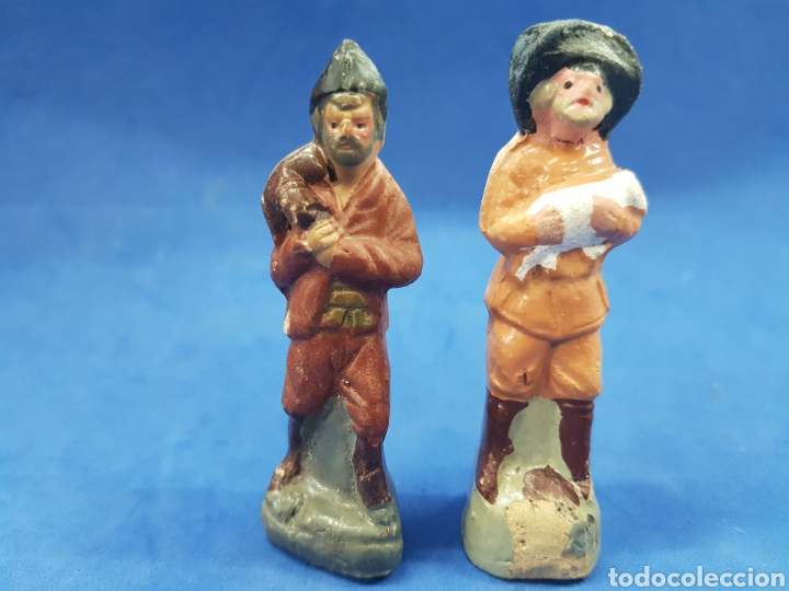 Statuine di Presepe: Lote 2 figuras de Brlen, Murcia , a&ntilde;os 1930-40