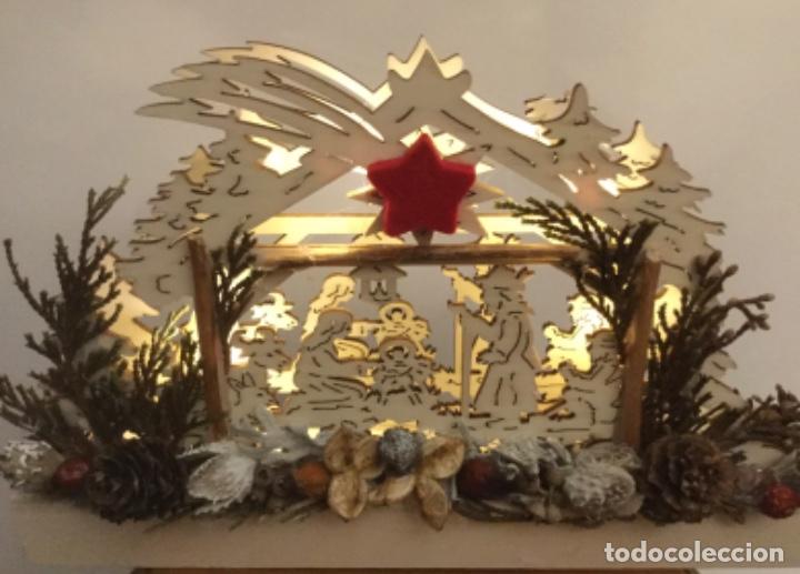Figuras de Bel&eacute;n: BEL&Eacute;N DE MARQUETERIA CON LUZ - Foto 1