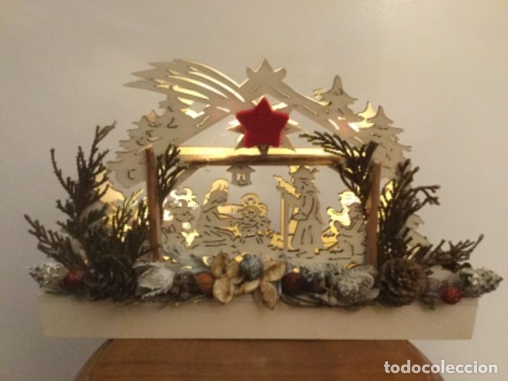 Figuras de Bel&eacute;n: BEL&Eacute;N DE MARQUETERIA CON LUZ - Foto 3