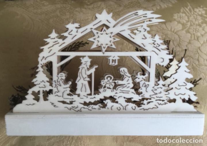 Figuras de Bel&eacute;n: BEL&Eacute;N DE MARQUETERIA CON LUZ - Foto 11