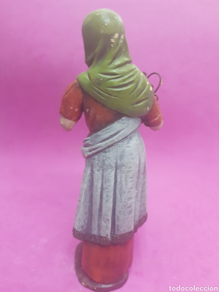 Figuras de Belén: Figura de Belen , Serrano ,pastora con cántaro, antigua - Foto 3 - 219288443