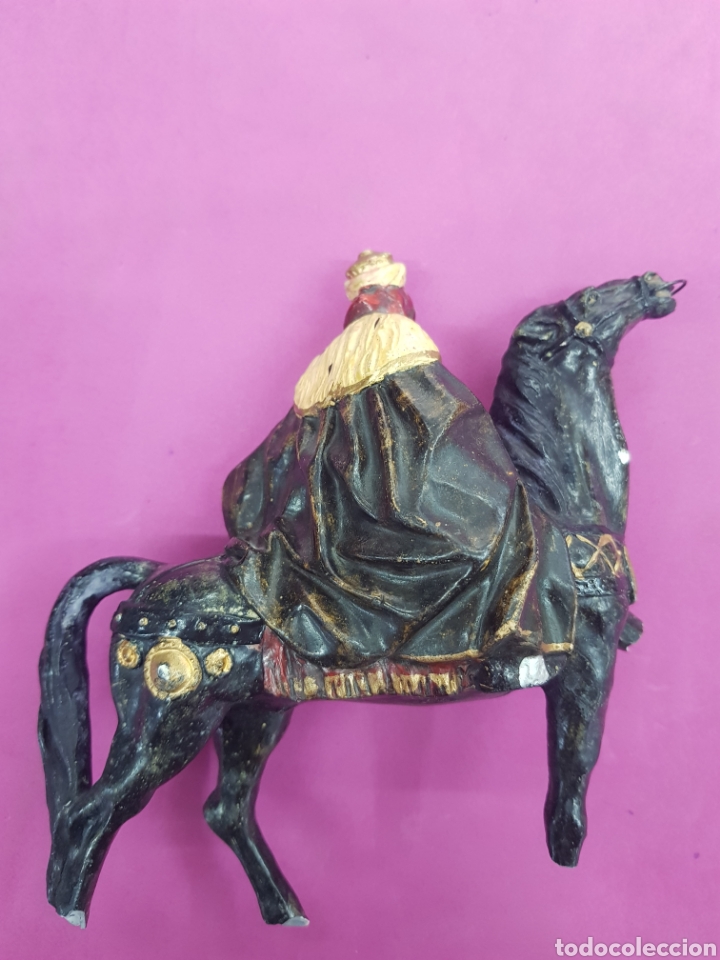 Figuras de Bel&eacute;n: Rey Mago a caballo antiguo - Foto 3
