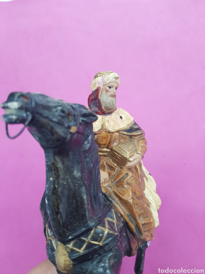 Figuras de Bel&eacute;n: Rey Mago a caballo antiguo - Foto 9