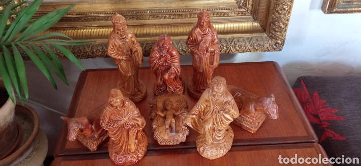 Figuras de Bel&eacute;n: 24 cm - Belen Nacimiento Pesebre Misterio completo = 8 figuras = Misterio + Reyes Magos