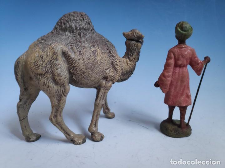 Figuras de Bel&eacute;n: Beduino con dromedario lineol/elastolin 1930 - Foto 2