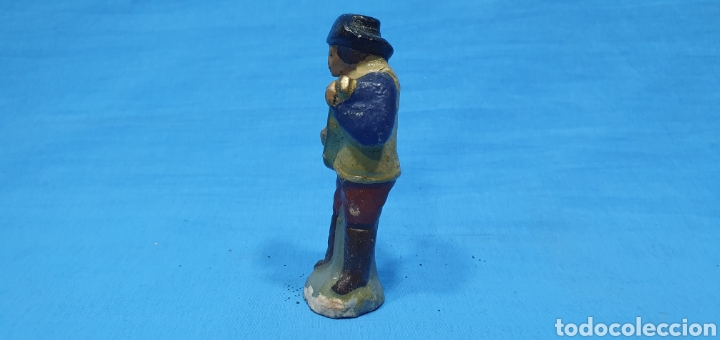 Figuras de Belén: FIGURA DE BELÉN - HOMBRE CON GUITARRA - EN BARRO TERRACOTA- CUENCA - 7,5 cm de alto - Foto 3 - 259772530