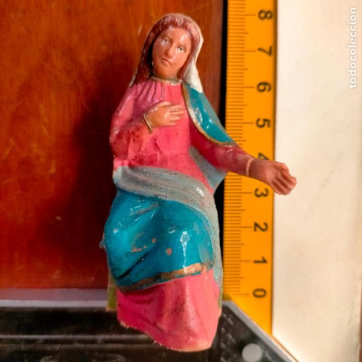 Figuras de Pres&eacute;pios: ESCUCHO OFERTA - RARA FIGURA DE PORTAL DE BELEN PLASTICO DURO PECH OLIVER O SIMILAR - VIRGEN