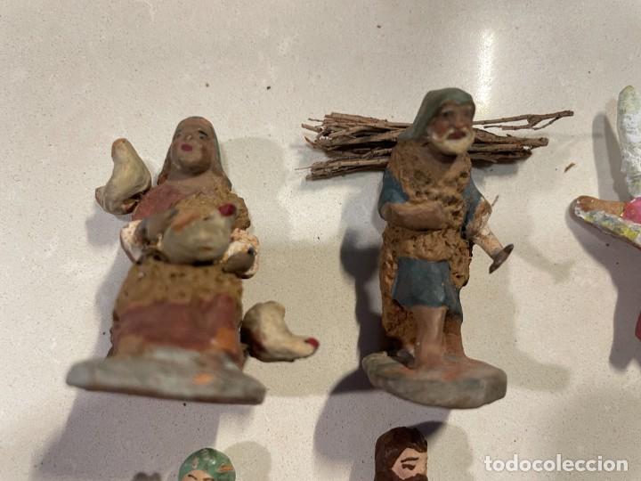 Figuras de Belén: Belen - Antiguas figuras de terracota y manos de plomo - Altura San Jose 6 cm - Foto 11 - 302856943