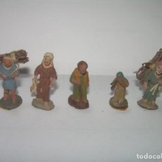Figuras de Belén: ANTIGUAS FIGURAS DE TERRACOTA...2,50 CM. MUY PEQUEÑAS.. Lote 304704028