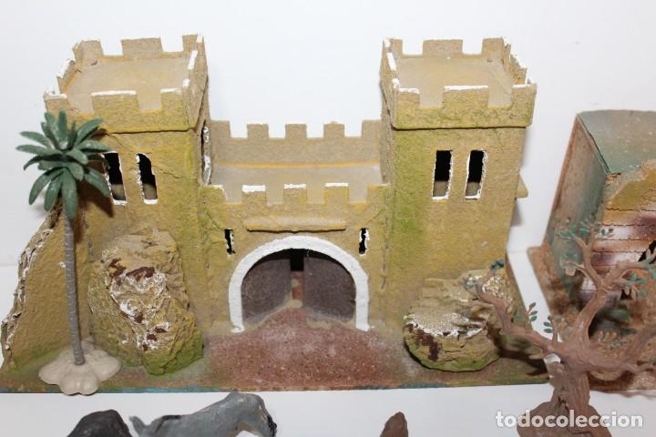 Figuras de Bel&eacute;n: CASTILLO - PORTAL DE BELEN - COMPLEMENTOS - A&Ntilde;OS 70 - Foto 2