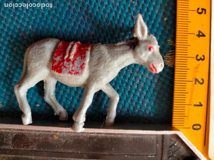 Figuras de Bel&eacute;n: ANTIGUA FIGURA pech oliver o similar PORTAL DE BELEN NACIMIENTO NAVIDAD PLASTICO DURO BURRO