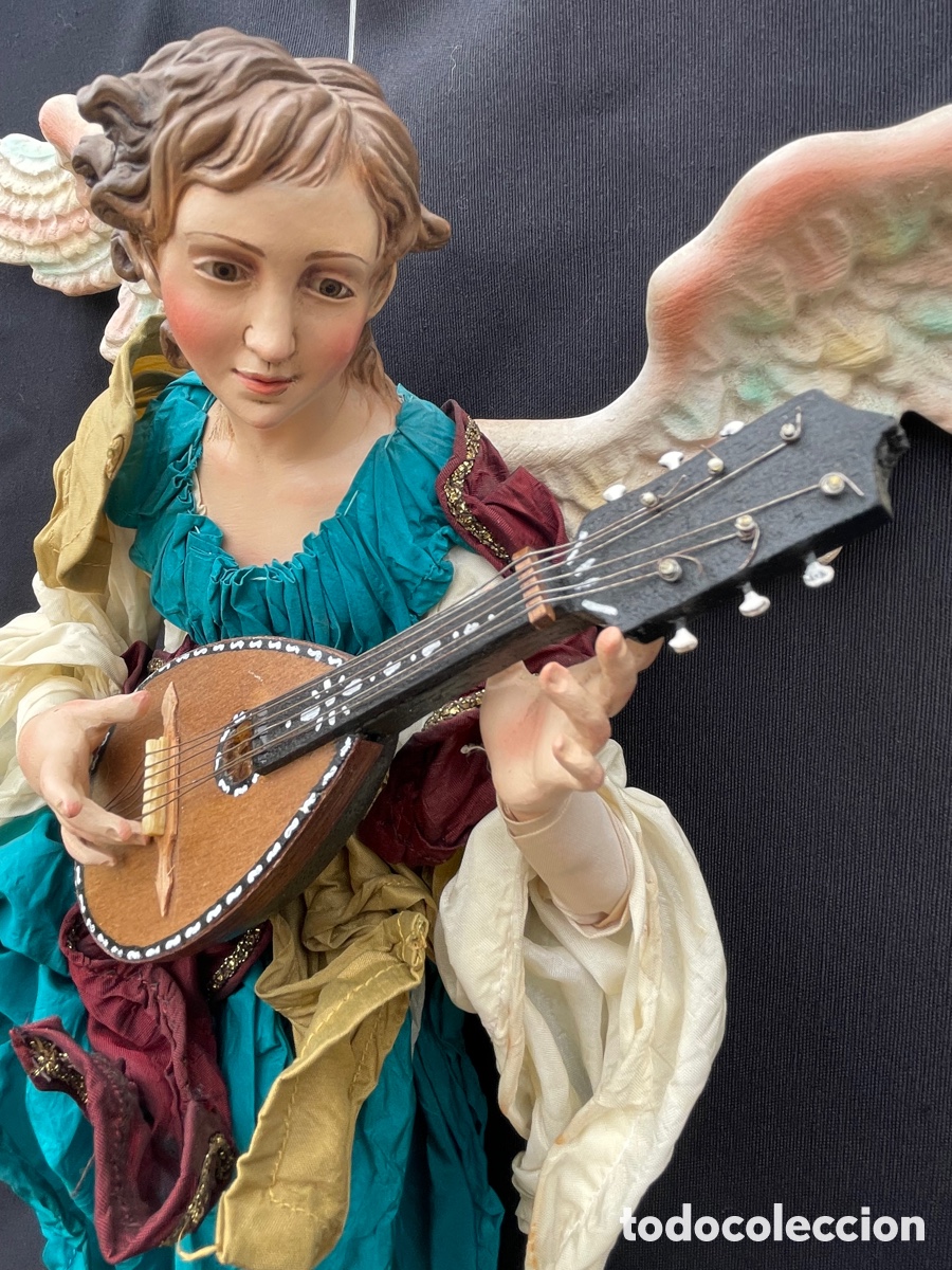 Figuras de Bel&eacute;n: &Aacute;NGEL. MADERA Y TERRACOTA. - Foto 4