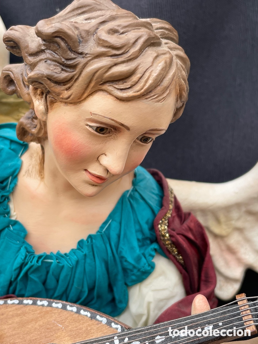 Figuras de Bel&eacute;n: &Aacute;NGEL. MADERA Y TERRACOTA. - Foto 1