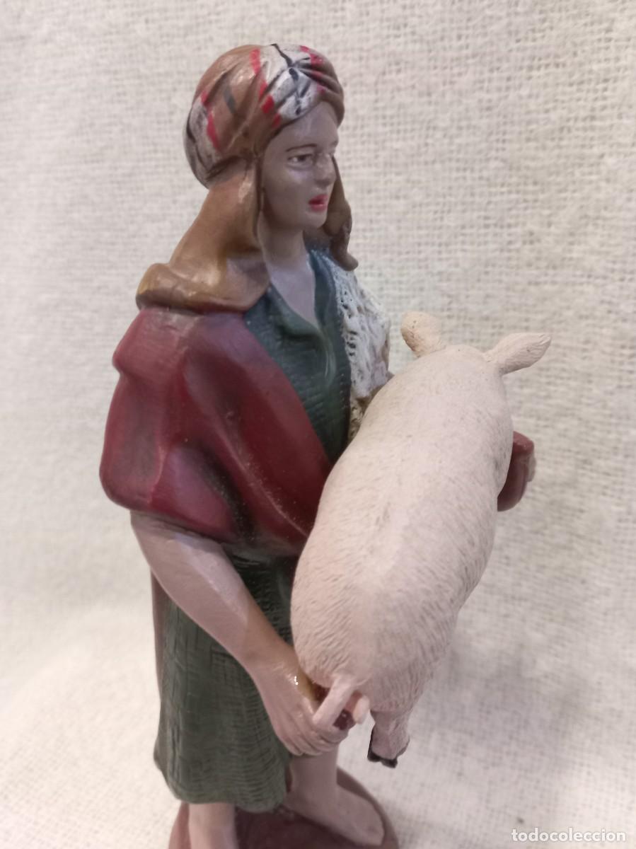 Figuras de Bel&eacute;n: PASTOR (barro-21cm) &uml;SERRANO&uml; cerdo - Foto 3