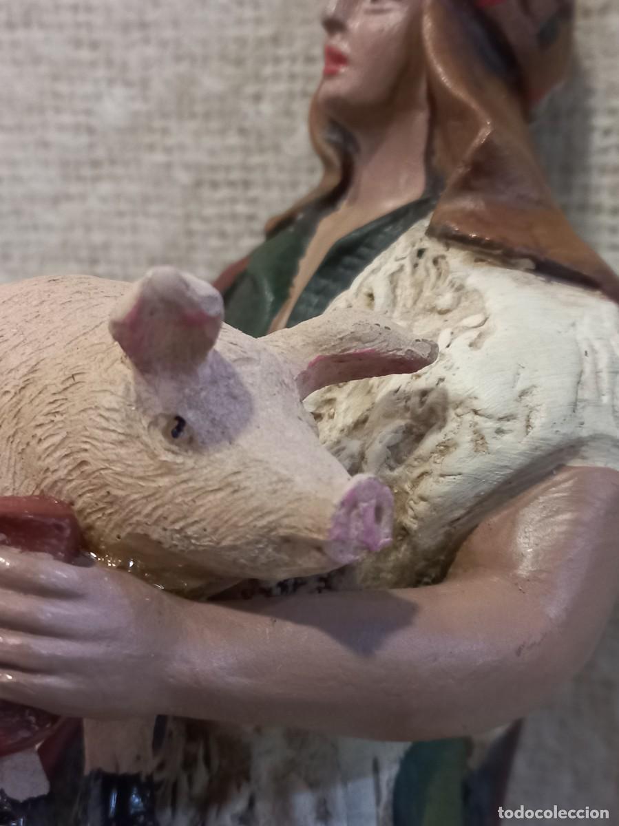 Figuras de Bel&eacute;n: PASTOR (barro-21cm) &uml;SERRANO&uml; cerdo - Foto 5