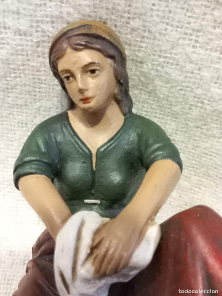 Figuras de Bel&eacute;n: LAVANDERA (21cm) barro &uml;SERRANO&uml; - Foto 2