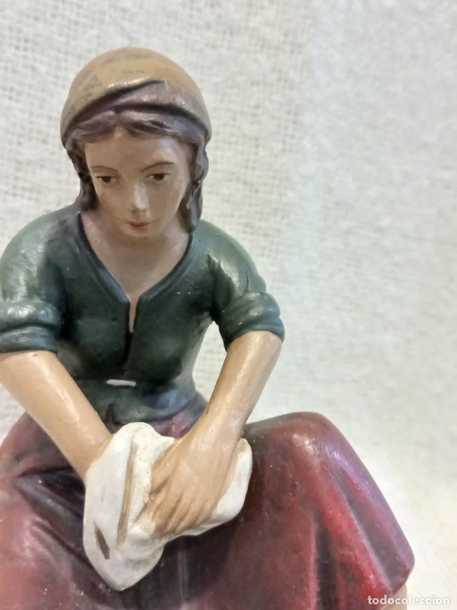 Figuras de Bel&eacute;n: LAVANDERA (21cm) barro &uml;SERRANO&uml; - Foto 3