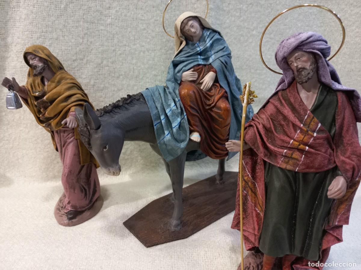 Figuras de Bel&eacute;n: BUSCANDO POSADA (21cm) barro &uml;SERRANO&uml; - Foto 1