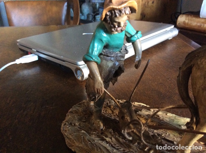 Figuras de Bel&eacute;n: Pastor con burro arando - Foto 2