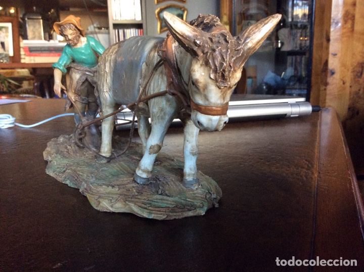 Figuras de Bel&eacute;n: Pastor con burro arando - Foto 4