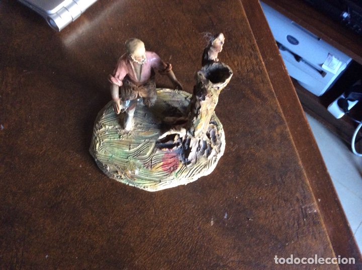 Figuras de Bel&eacute;n: Pastor matando el cordero - Foto 1