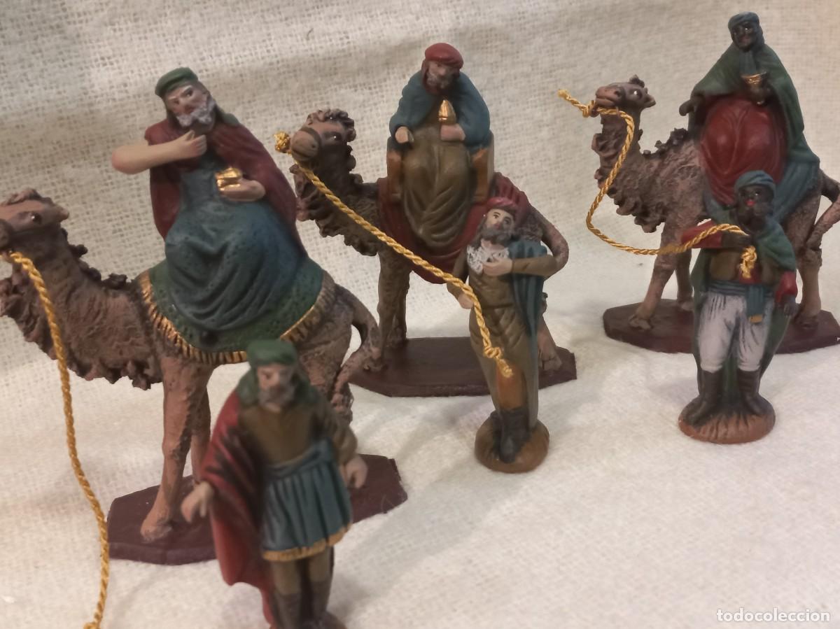 Figuras de Bel&eacute;n: REYES A CAMELLO (barro) 8cm &acute;SERRANO&uml; - Foto 1