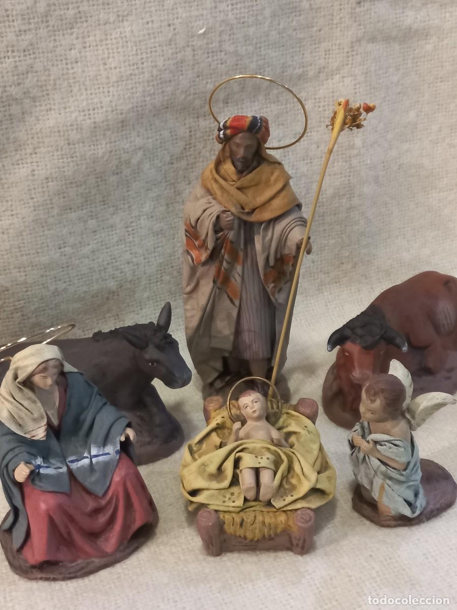 Figuras de Bel&eacute;n: NACIMIENTO (14cm) barro-lienzado &uml;SERRANO&uml; - Foto 2