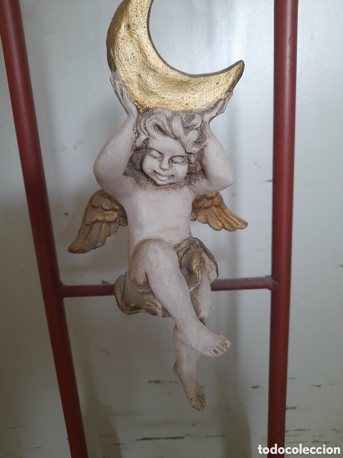 Figuras de Bel&eacute;n: Candelabro , portavelas con angel - Foto 2