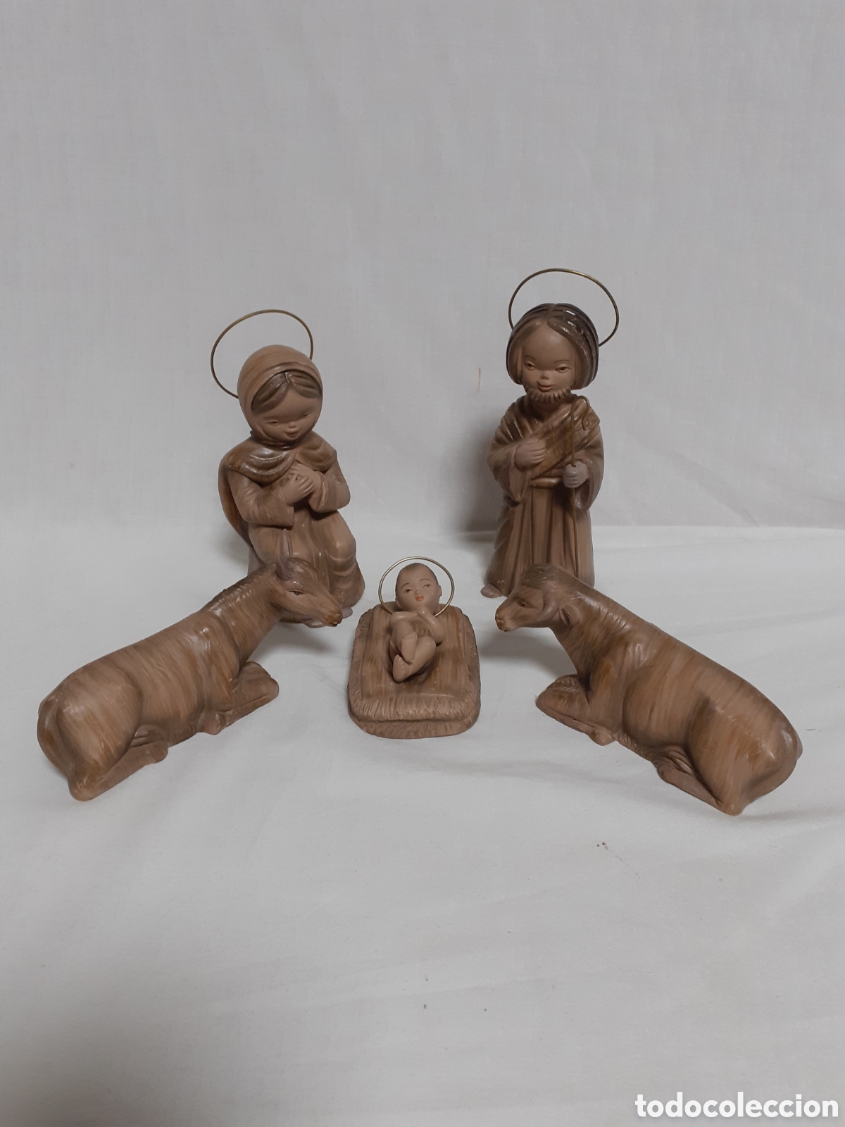 Figuras de Pres&eacute;pios: ANTIGUO BELEN PESEBRE, TERRACOTA A&Ntilde;OS JHACIA 1960-70. J. FERNANDEZ, MURCIA