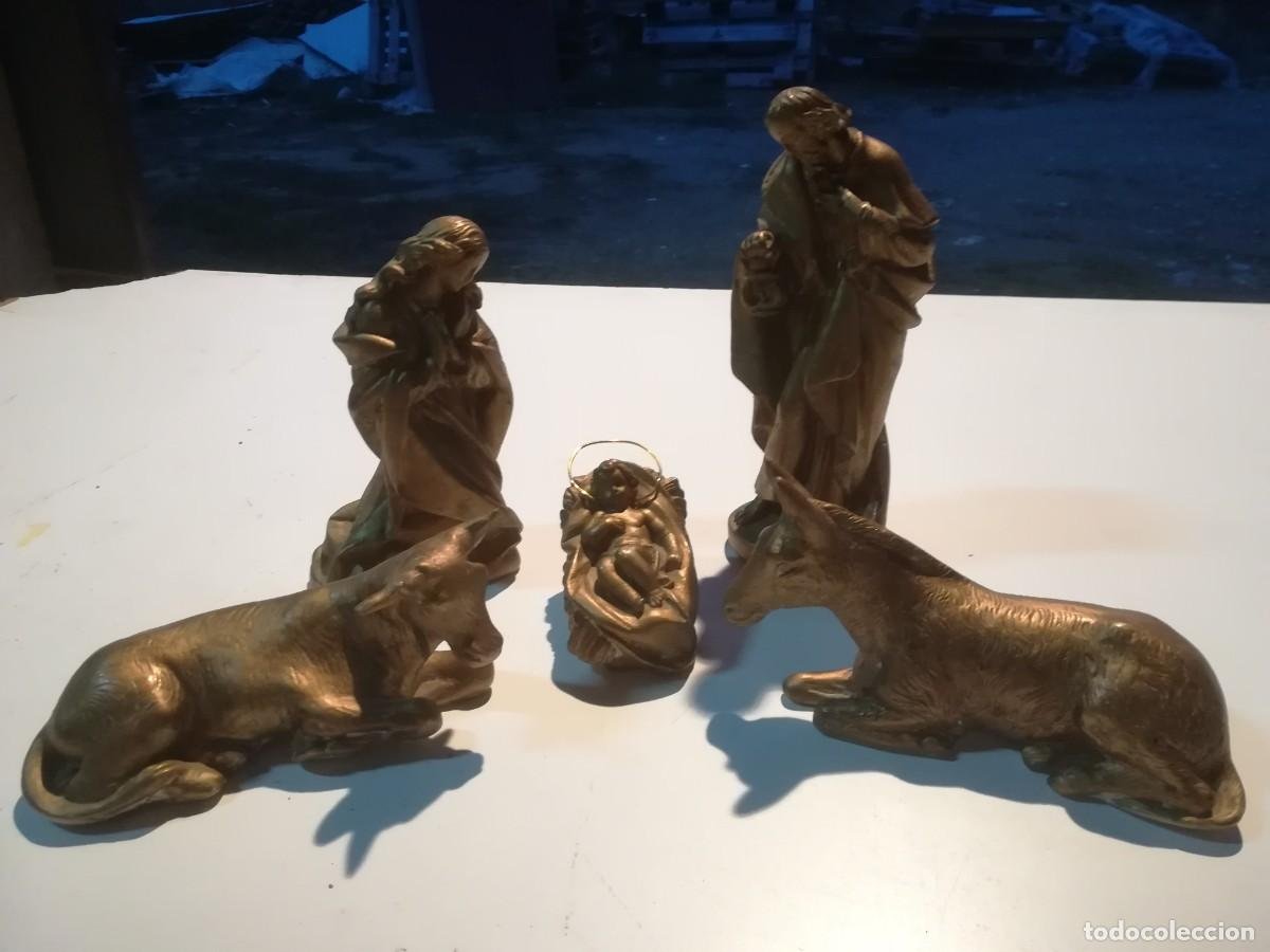 nacimiento grande escayola pintada a mano - Compra venta en todocoleccion