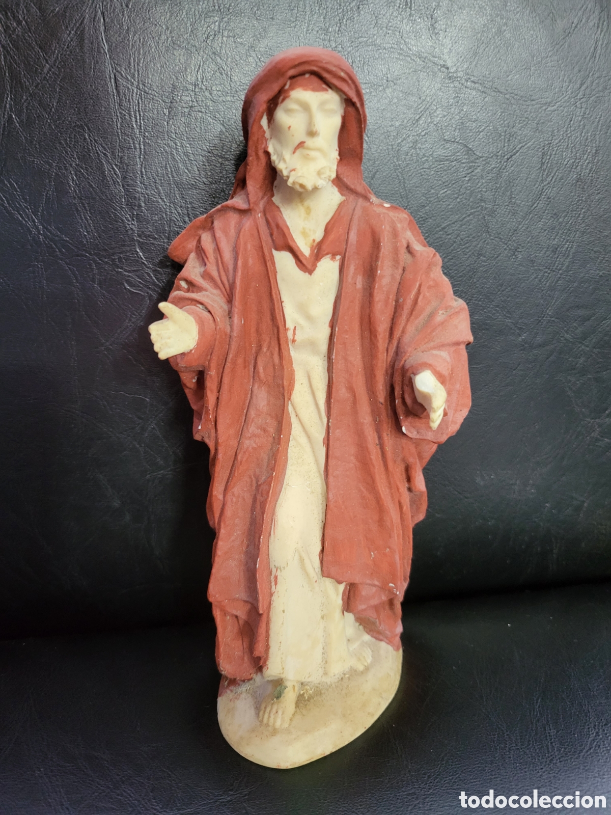 Figurines pour Cr&egrave;ches de No&euml;l: Figura Jes&uacute;s bel&eacute;n medio pintar antigua