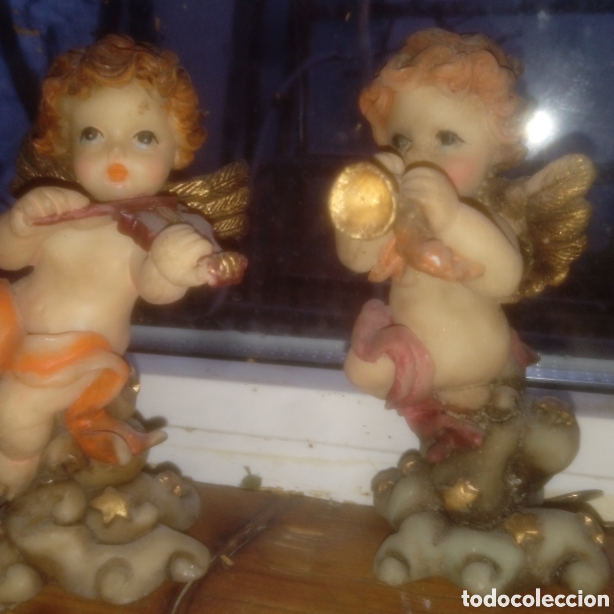 Figuras de Bel&eacute;n: &Aacute;ngeles, querubines de marmolina - Foto 2