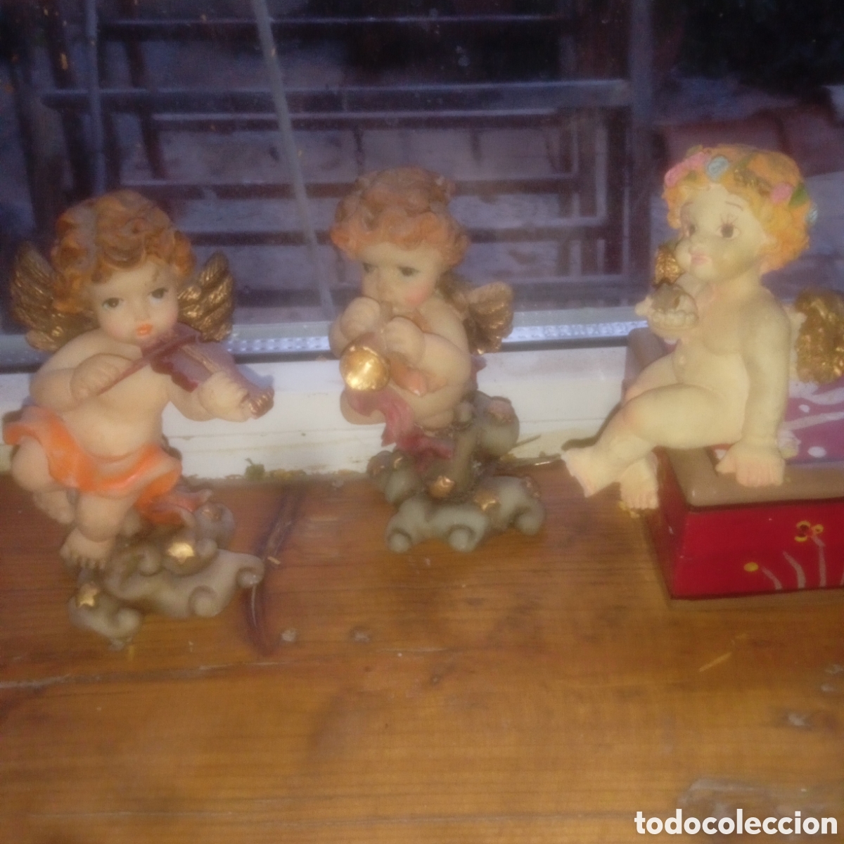 Figuras de Bel&eacute;n: &Aacute;ngeles, querubines de marmolina - Foto 1