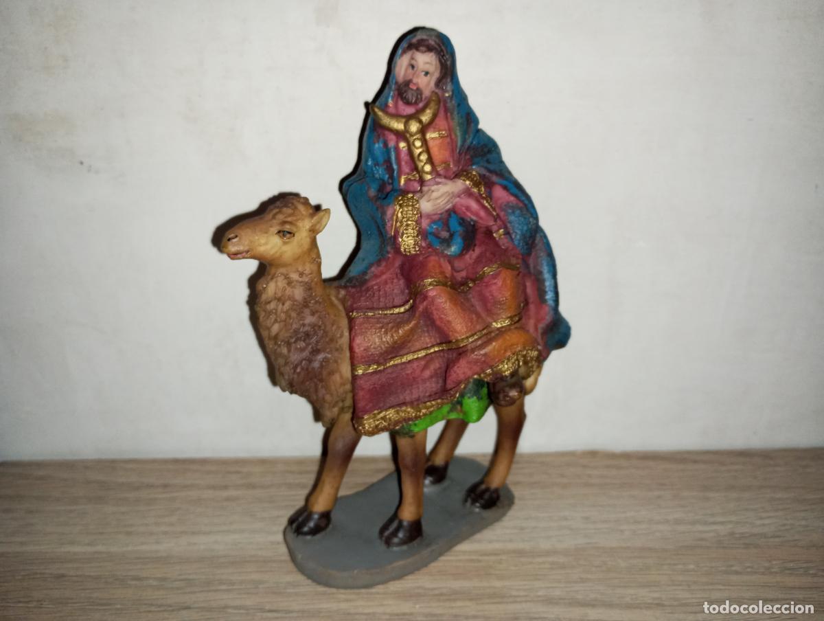 Figuras de Pres&eacute;pios: Figura portal bel&eacute;n rey mago a camello Gerimport nacimiento portal
