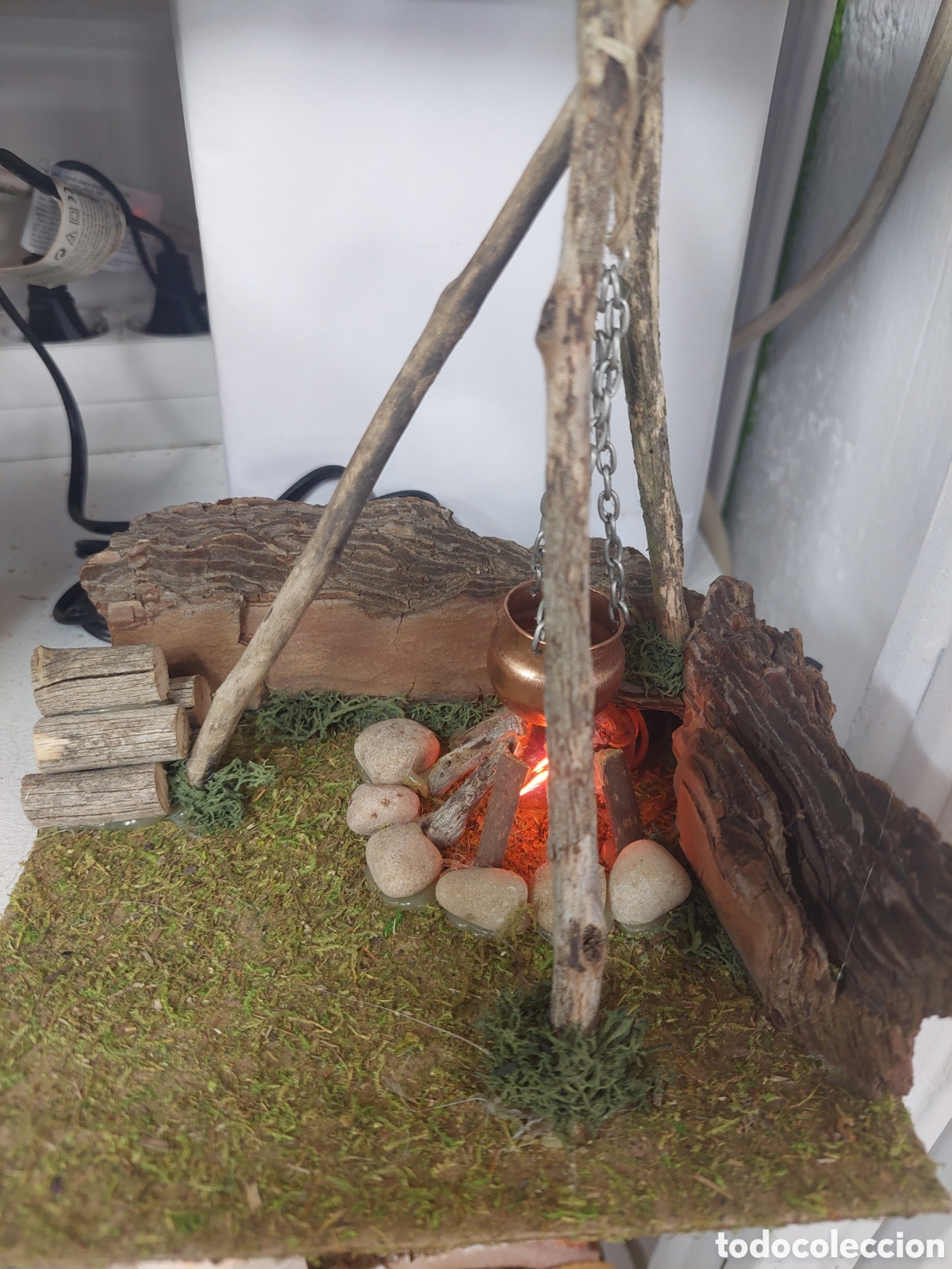 Figuras de Bel&eacute;n: Fuego con luz 220w - Foto 1