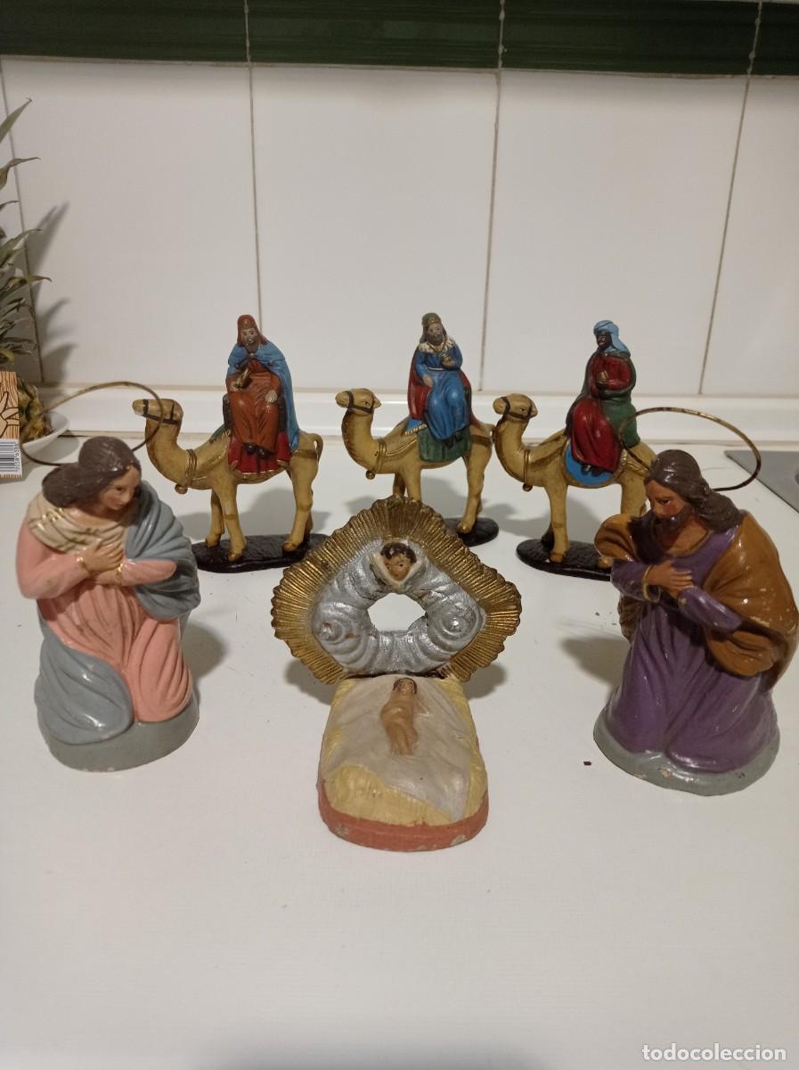 Anciennes Figurines De Crèche (Belen) – Santons Vintage – Lot De Figurines