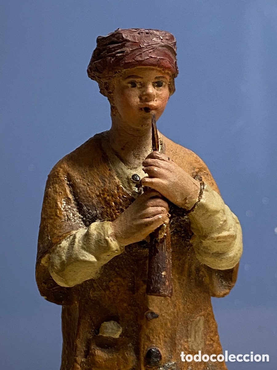 Figuras de Bel&eacute;n: Bel&eacute;n Olot pastor tocando la flauta - Foto 2