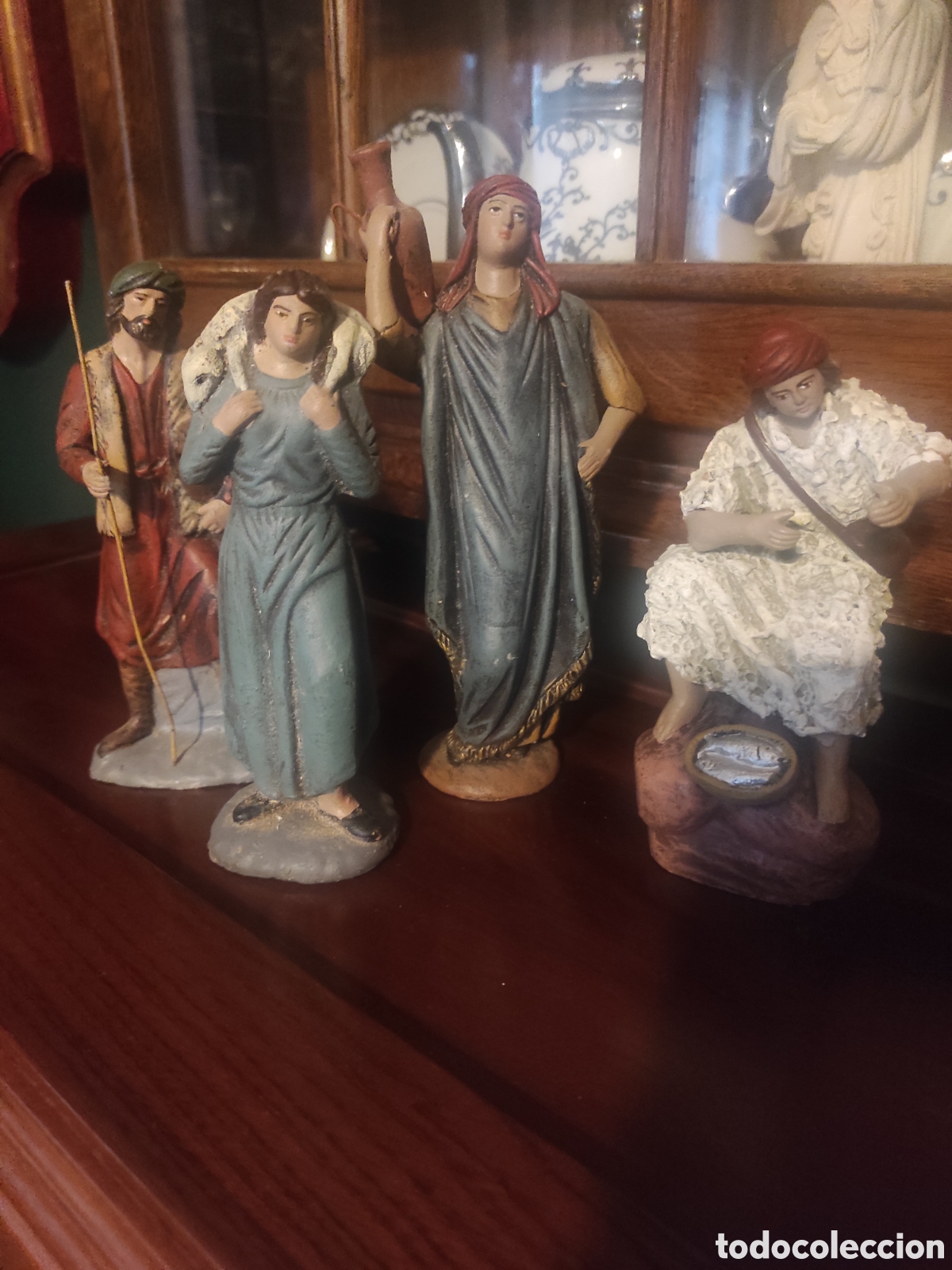 Figurines pour Cr&egrave;ches de No&euml;l: Figuras de bel&eacute;n nacimiento.Cuatro personajes