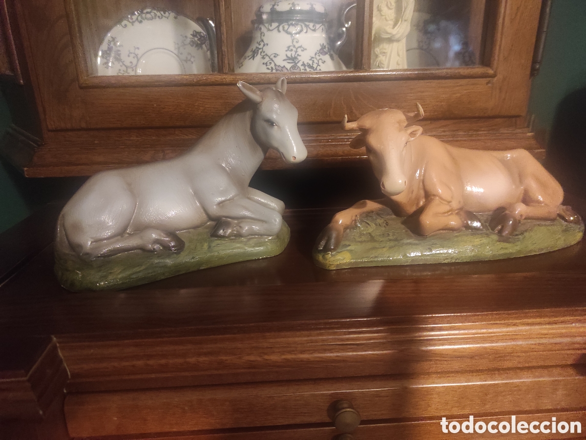 Figurines pour Cr&egrave;ches de No&euml;l: Figuras de bel&eacute;n nacimiento Dos figuras de buen tama&ntilde;o y buena calidad