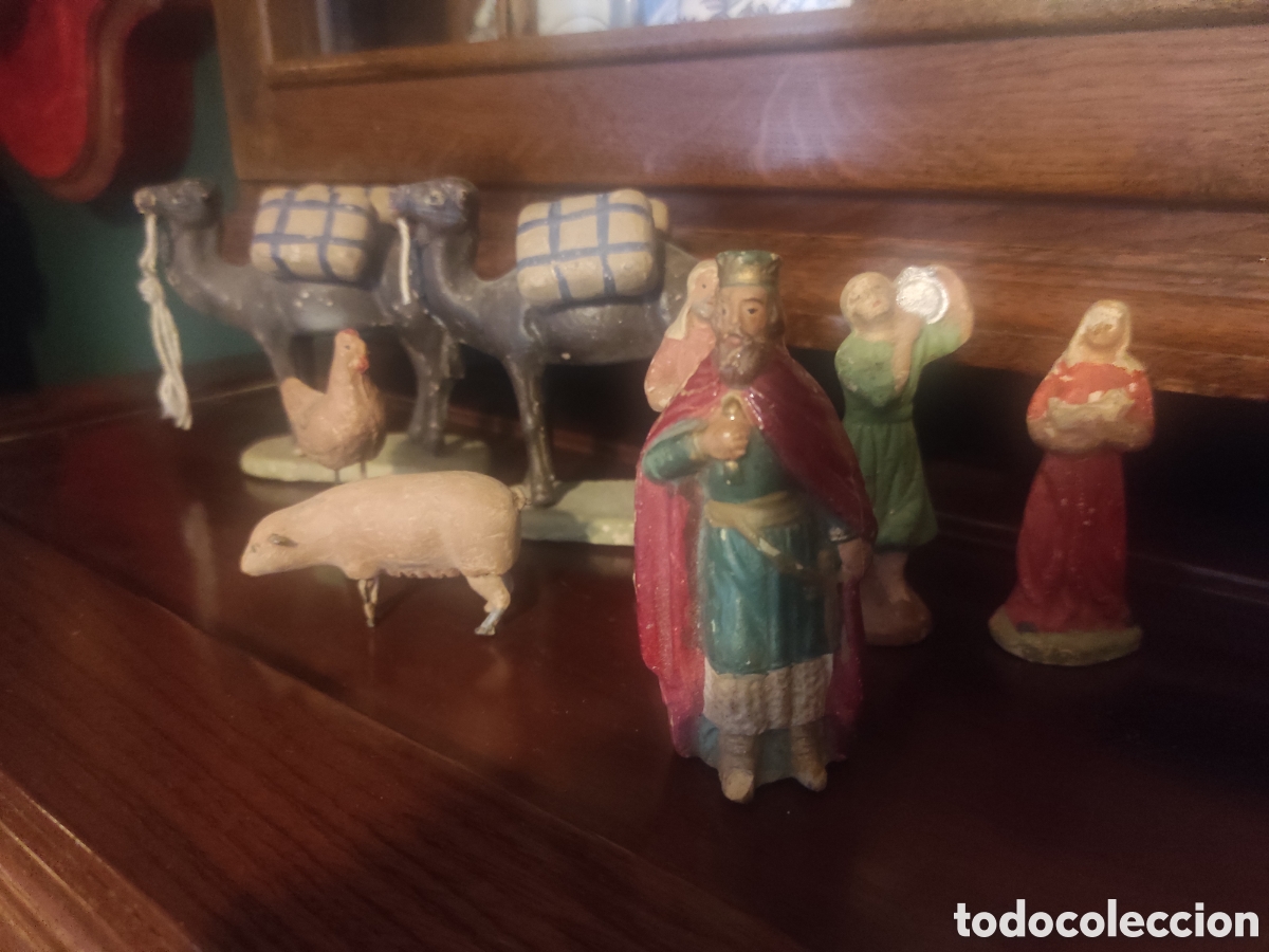 Figurines pour Cr&egrave;ches de No&euml;l: Figuras de bel&eacute;n antiguas de terracota.ver fotos.